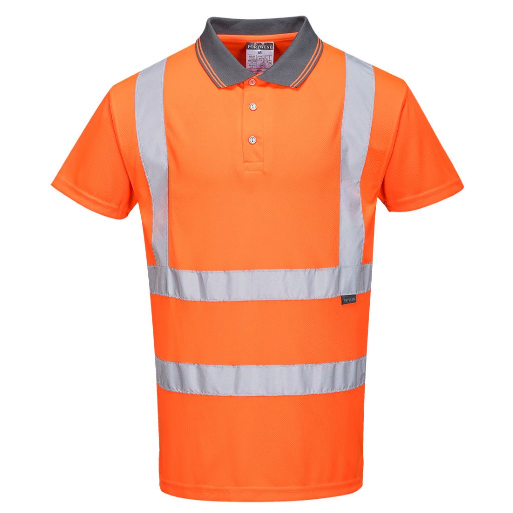 Hi-Vis S/S Polo Shirt RIS RT22 Orange