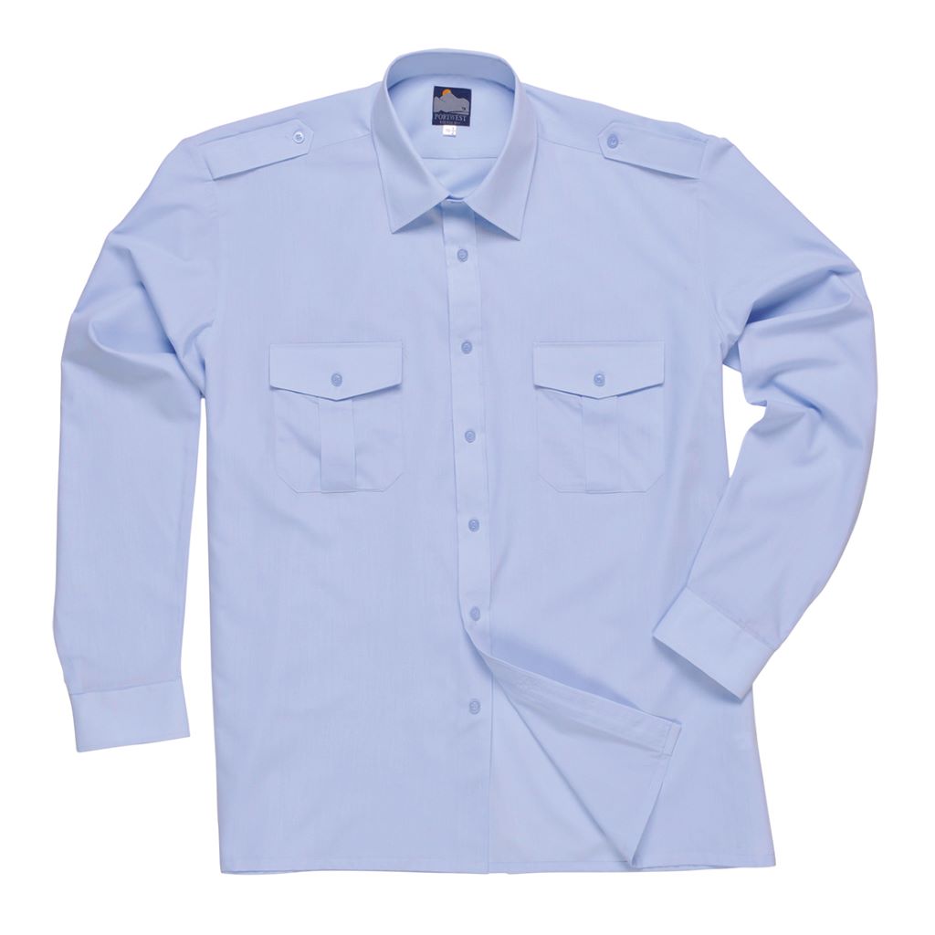 Pilot Shirt Long Sleeve S102 Blue