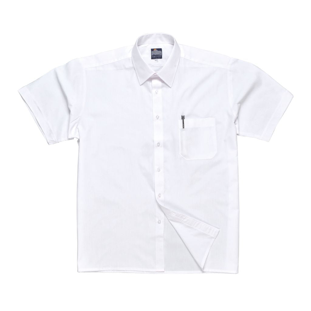 Classic Shirt Short Slv. S104 White