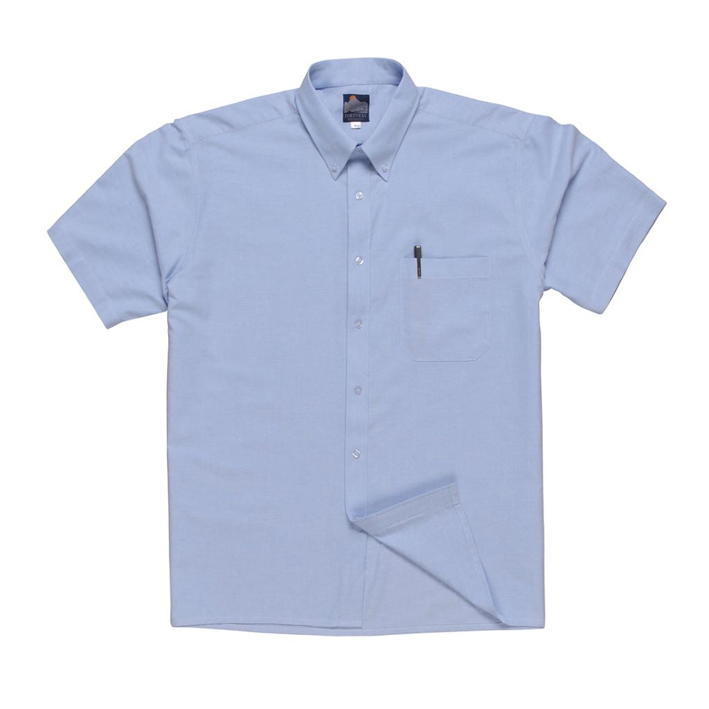 Oxford Shirt Short Sleeve S108 Blue