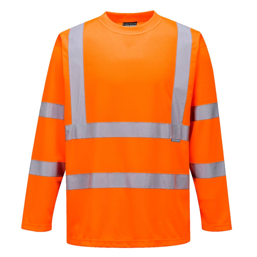Hi-Vis Long Sleeved T-Shirt S178 Orange