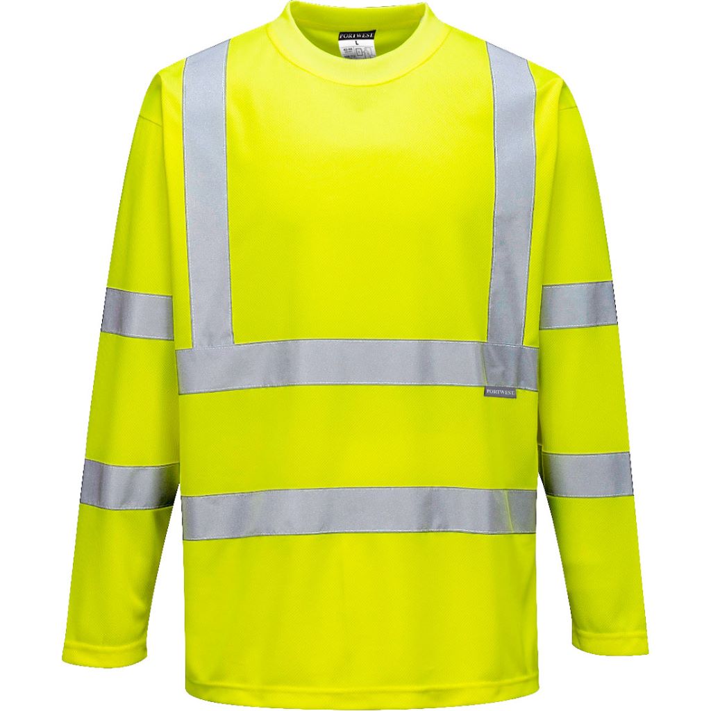 Hi-Vis Long Sleeved T-Shirt S178 Yellow
