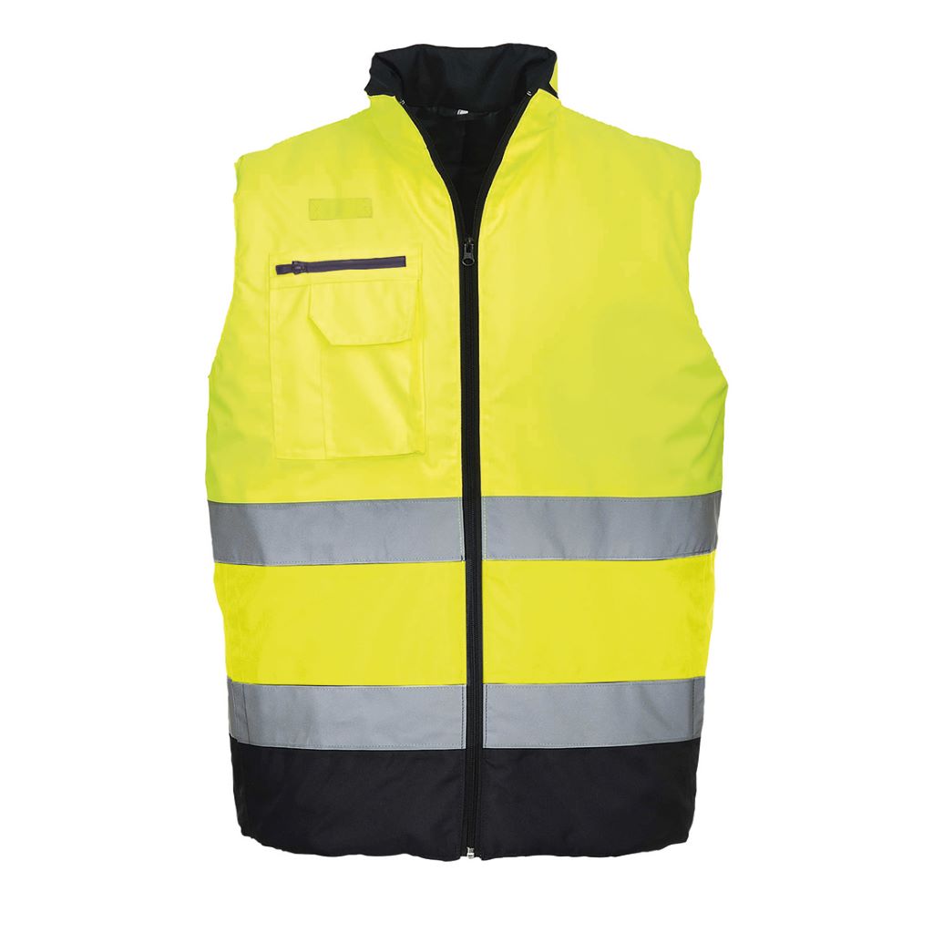 Hi-Vis 2-Tone Bodywarmer S267 YellowNavy