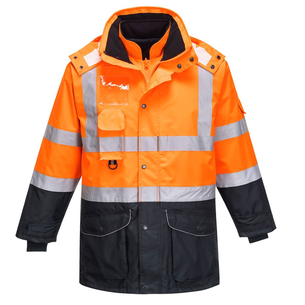 Hi-Vis 7in1 Contrast Jacket S426 OrangeNavy