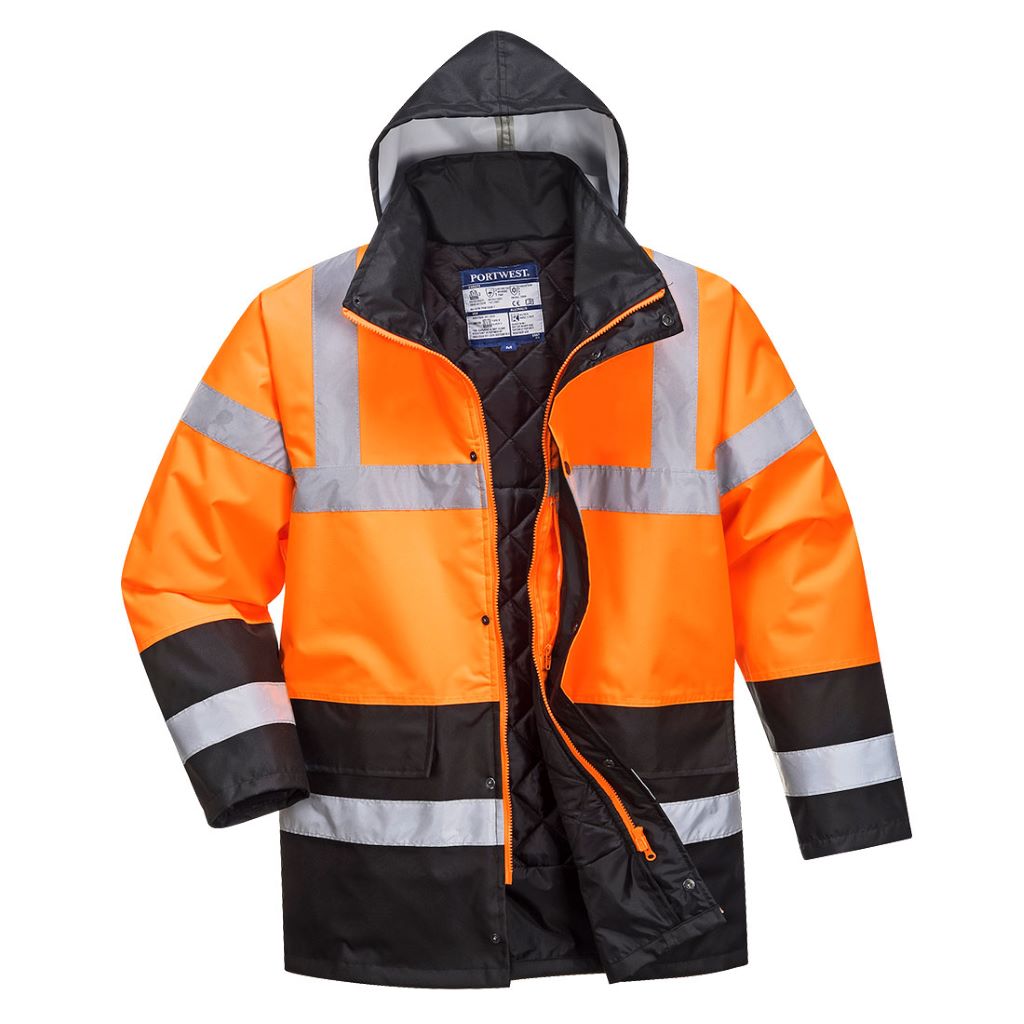 Hi-Vis 2-Tone Jacket S467 OrangeBlack