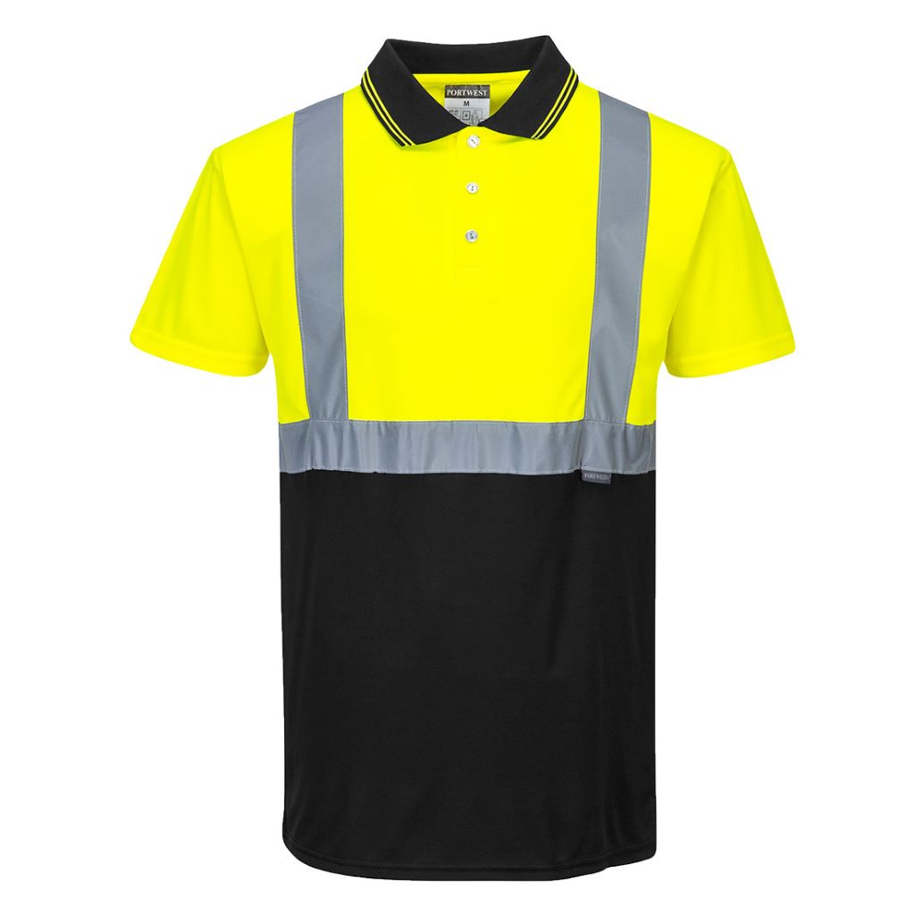 Hi-Vis 2-Tone Polo Shirt S479 YellowBlack