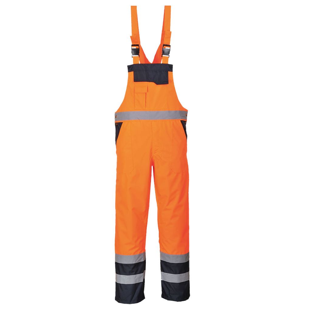 Contrast Bib & Brace Lined S489 Orange