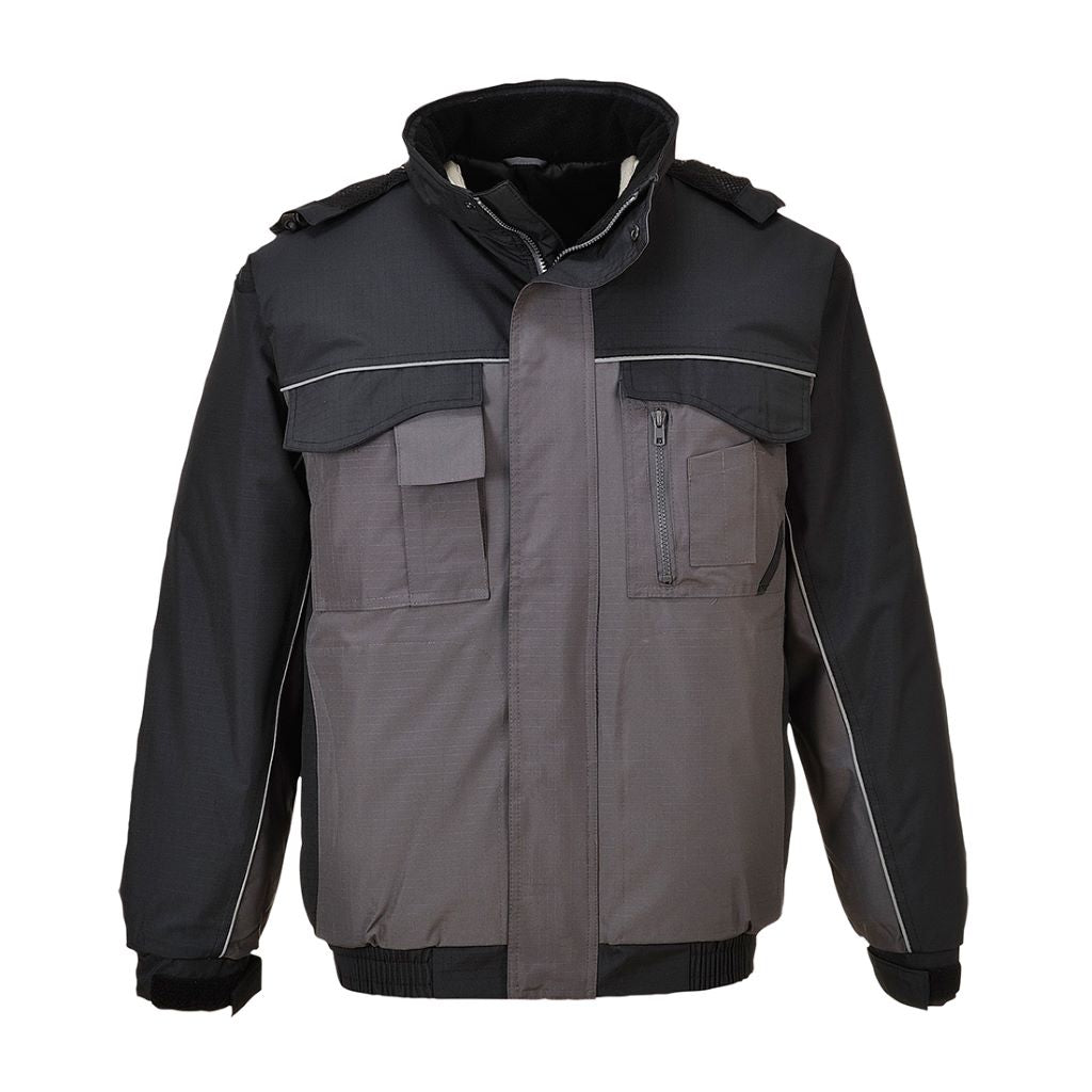 Ripstop Bomber Jacket S561 BlackGrey
