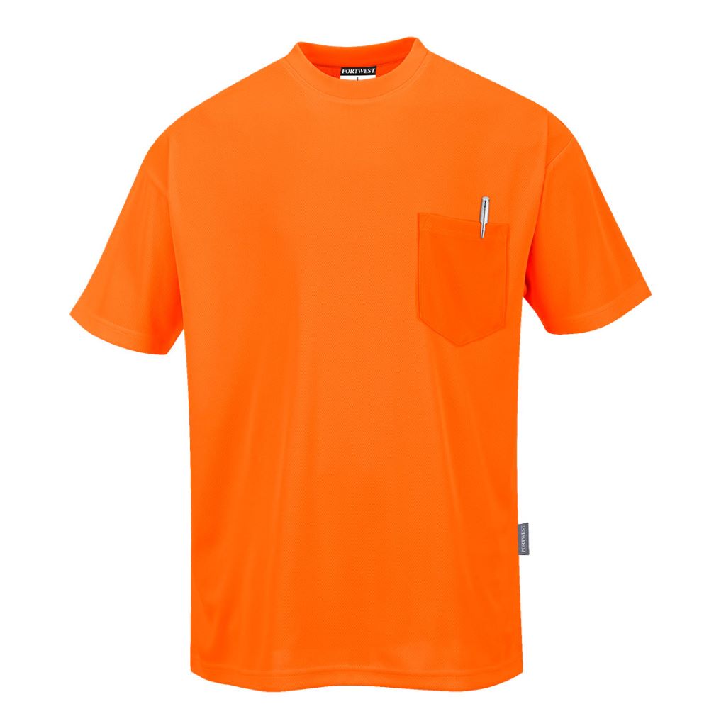 Short Sleeve Pocket T-Shirt S578 Orange
