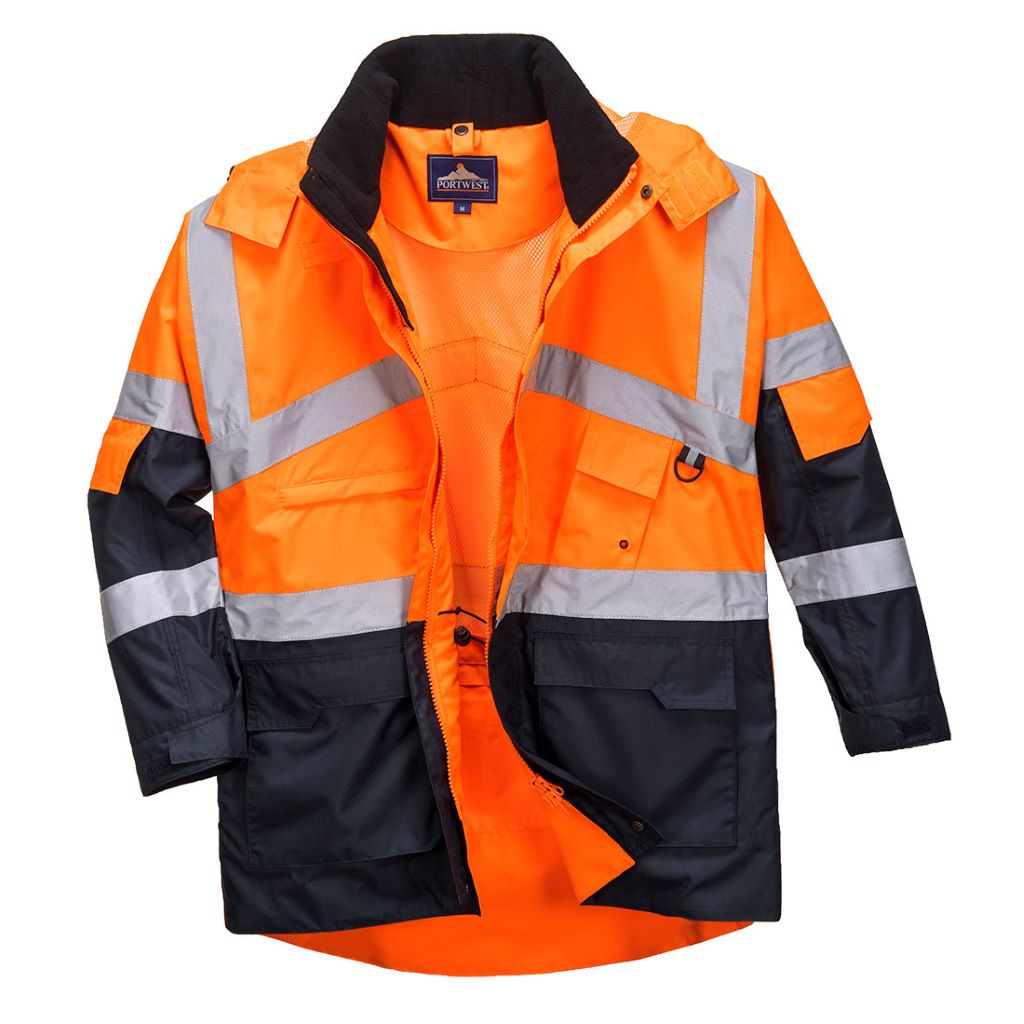 Hi-Vis Breathable Jacket S760 OrangeNavy