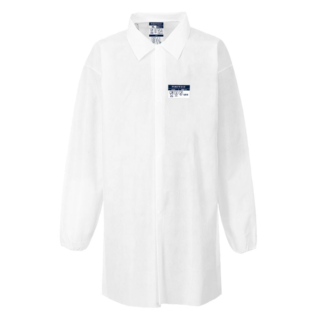 Lab Coat SMS 55g (50pcs) ST31 White