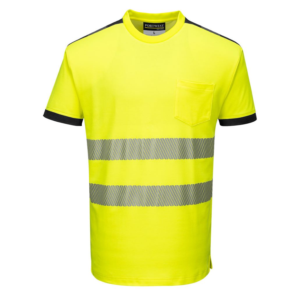 PW3 Hi-Vis T-Shirt  S/S T181 YellowBlack