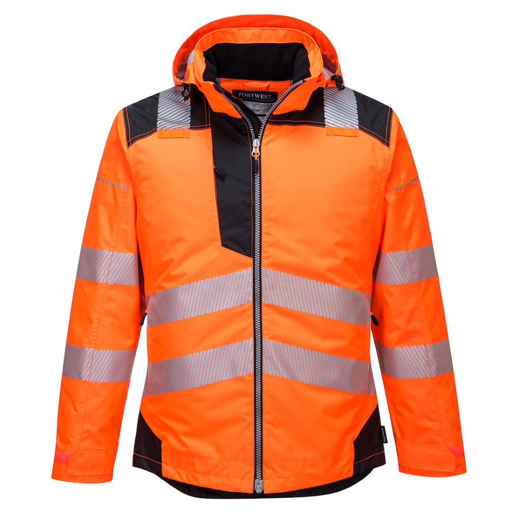 PW3 Hi-Vis Winter Jacket T400 OrangeBlack