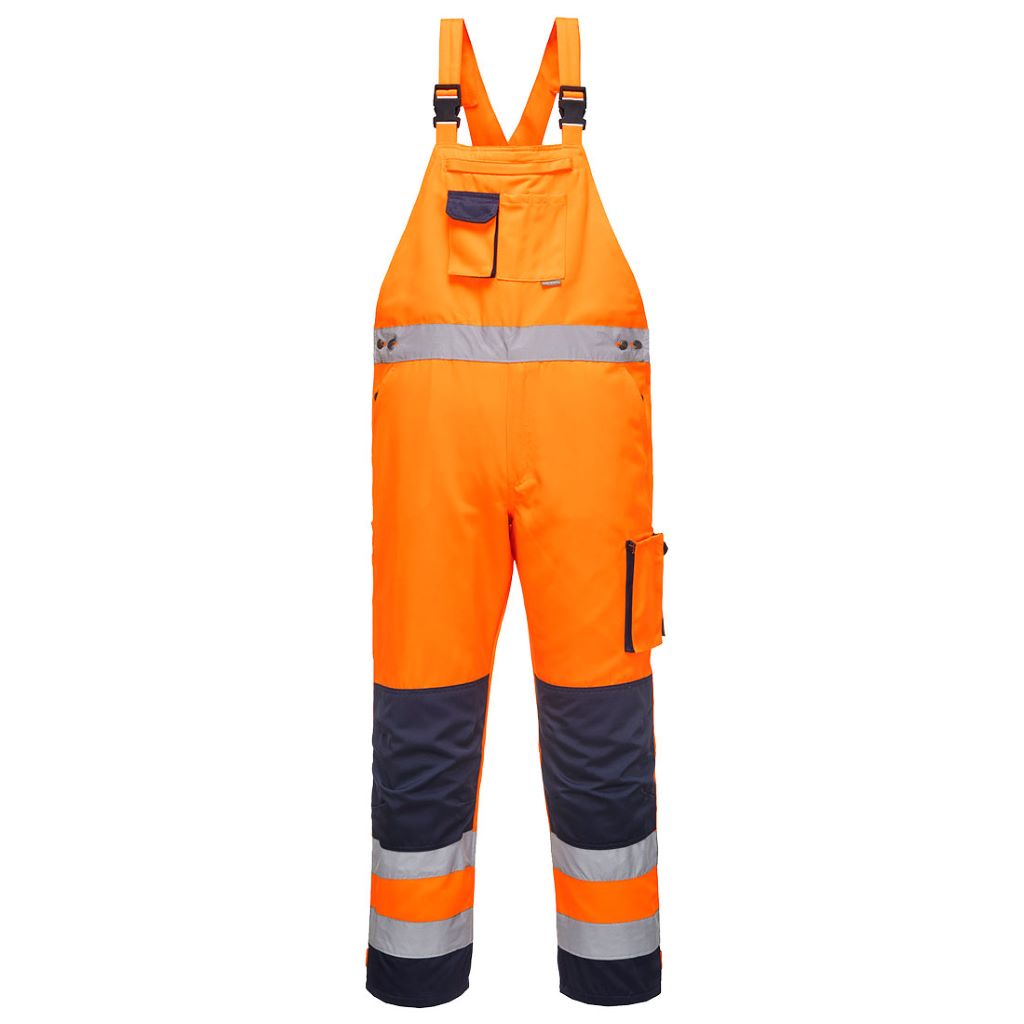 Dijon Hi-Vis Bib & Brace TX52 OrangeNavy