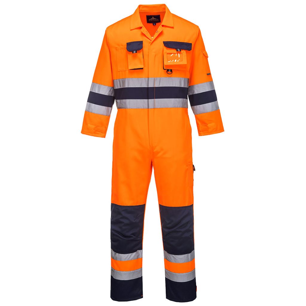 Nantes Hi-Vis Coverall TX55 OrangeNavy