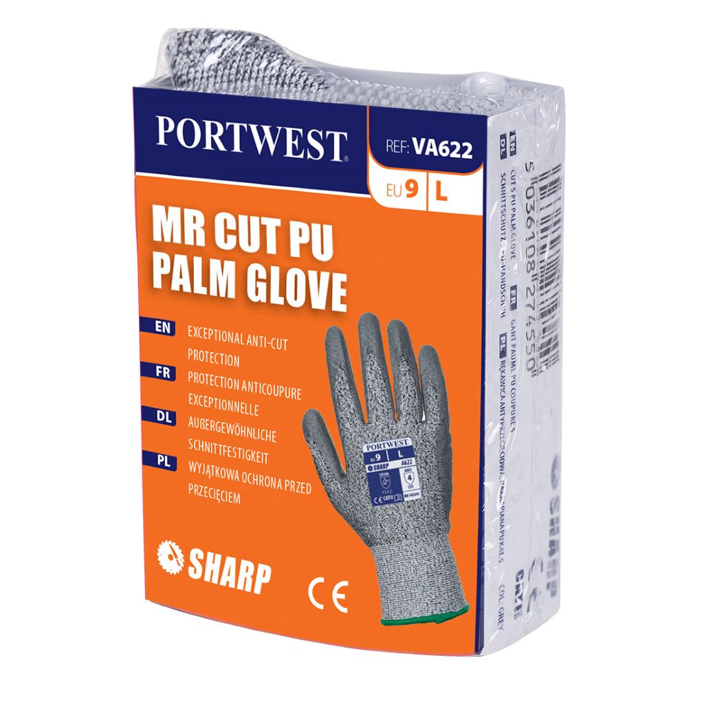 MR Cut PU Palm Glove VA622 GreyGrey